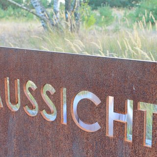 AUSSICHT - Schild am Sukzessionspark Lieberose 